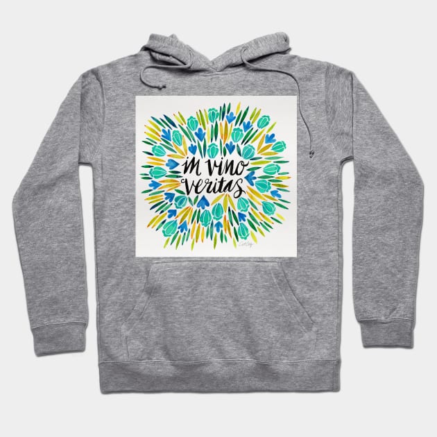 vino veritas yellow Hoodie by CatCoq